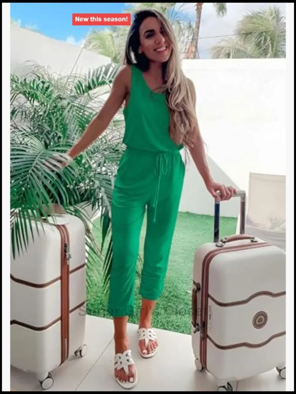 Matching 2 Piece Lounge Set: Sleeveless Tank & Jogger Pants Activewear Travel